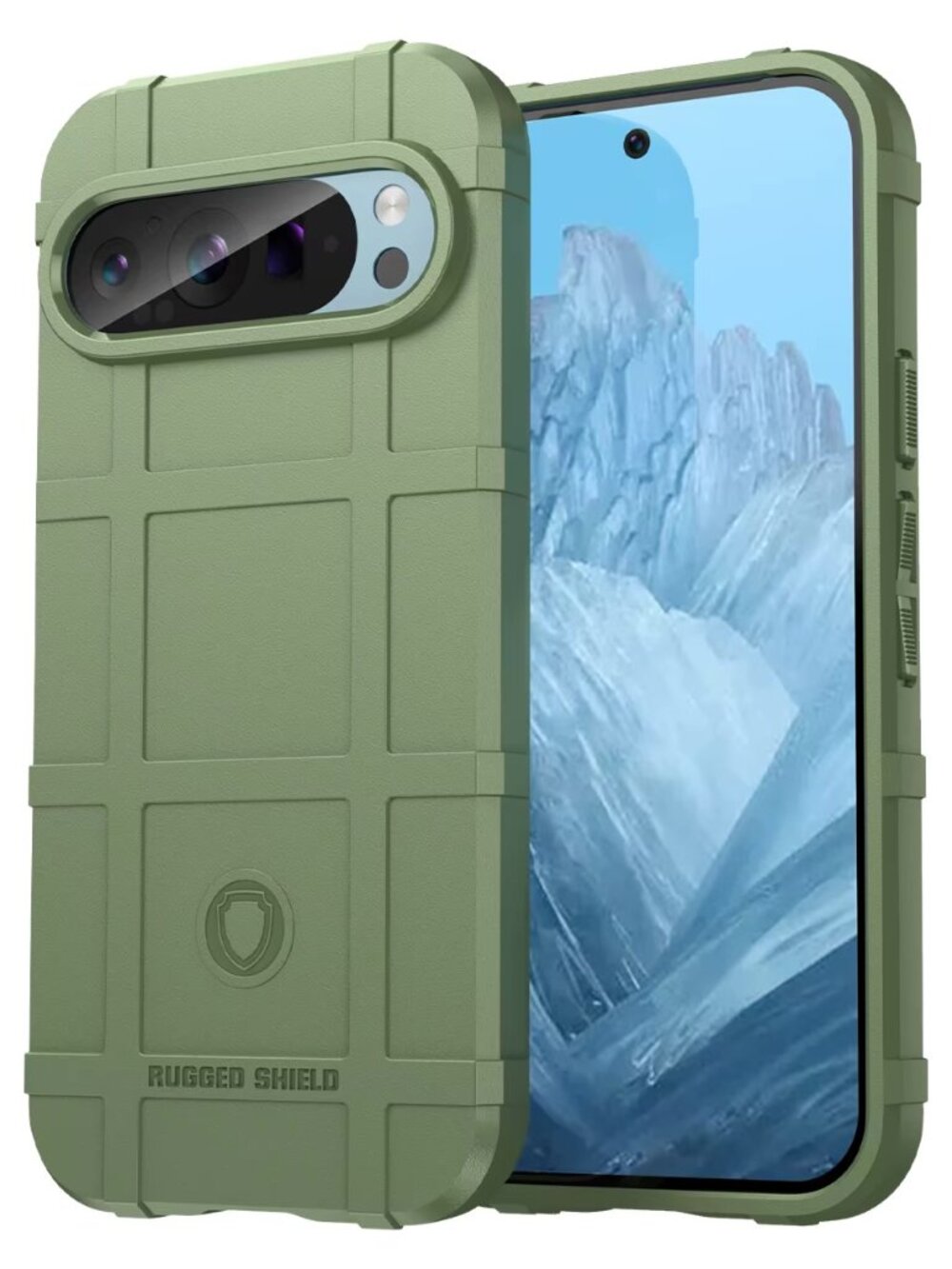 Google Pixel 9/9 Pro Rugged Shield Frosted Case Shockproof Rugged Armor